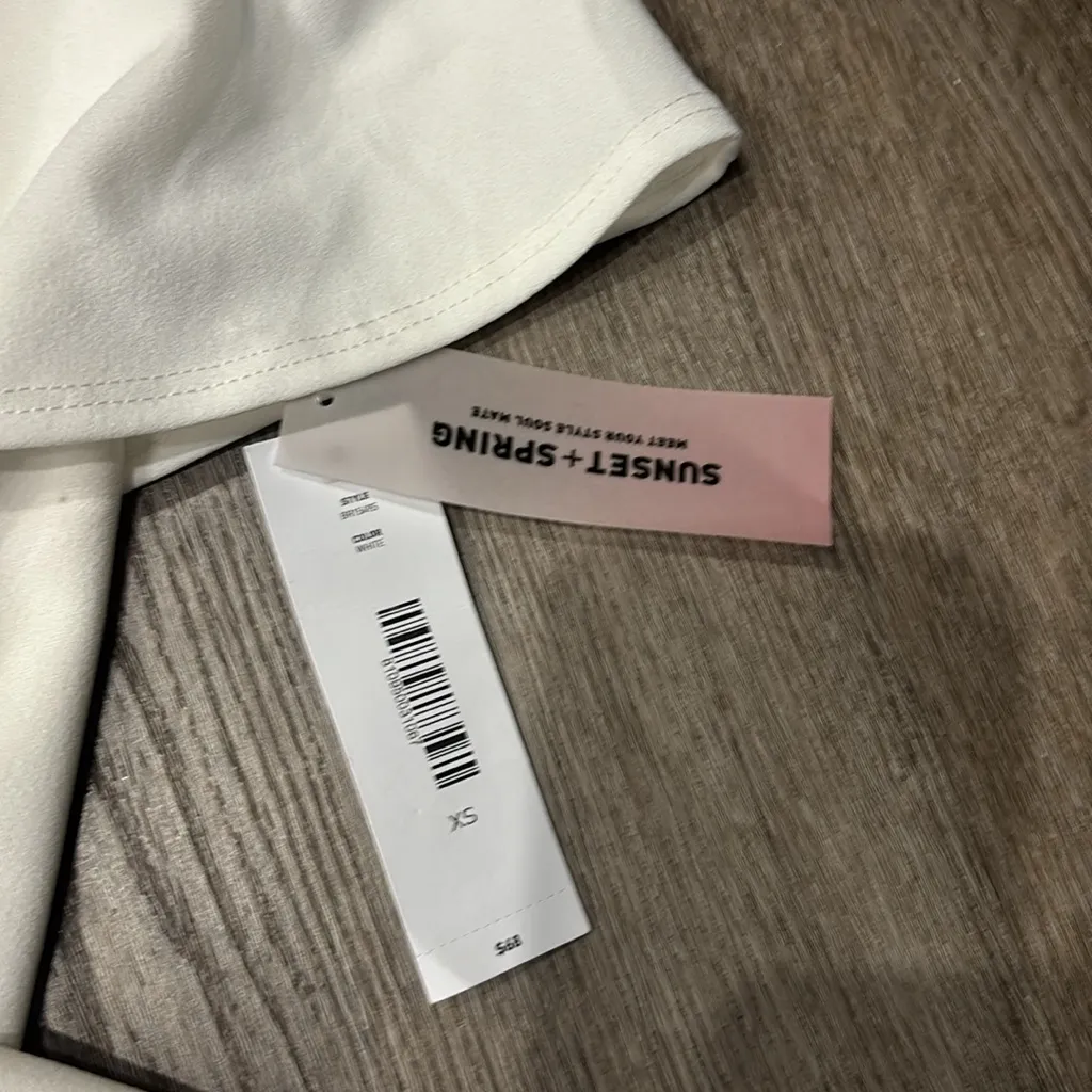 Sunset +Spring Strapless Popover Romper in white Size XS - Image 5