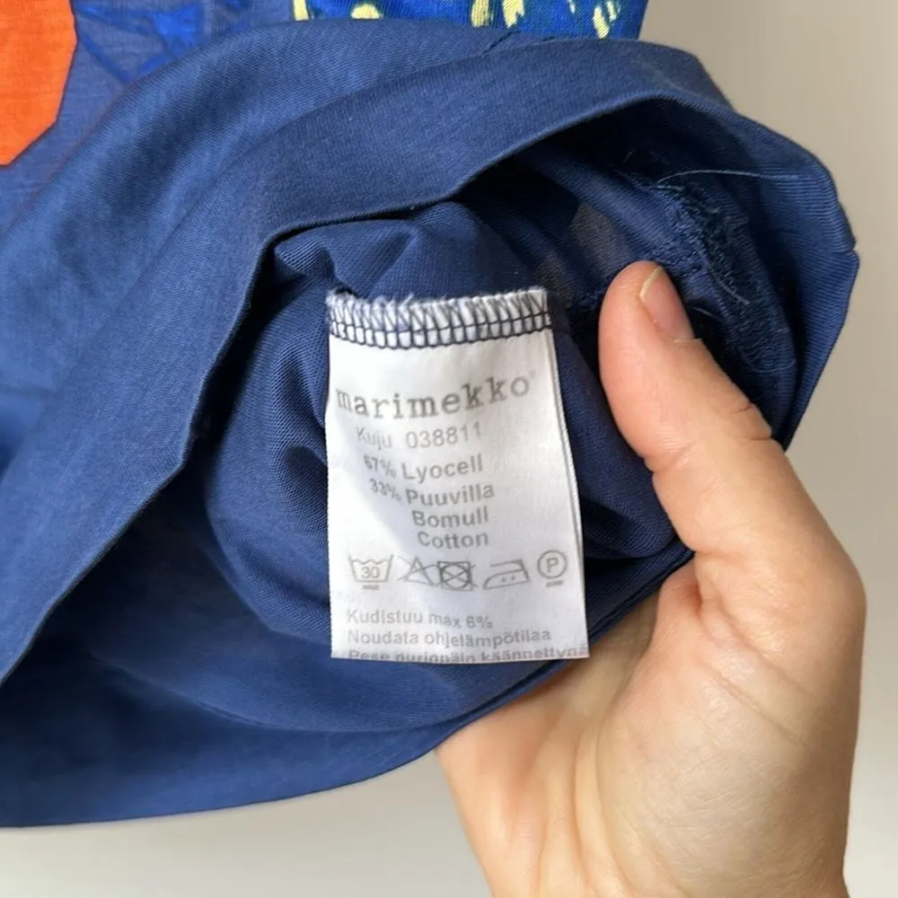 Marimekko Tricot Tunic‎ Multi Print Floral Blue Size XS - Image 7