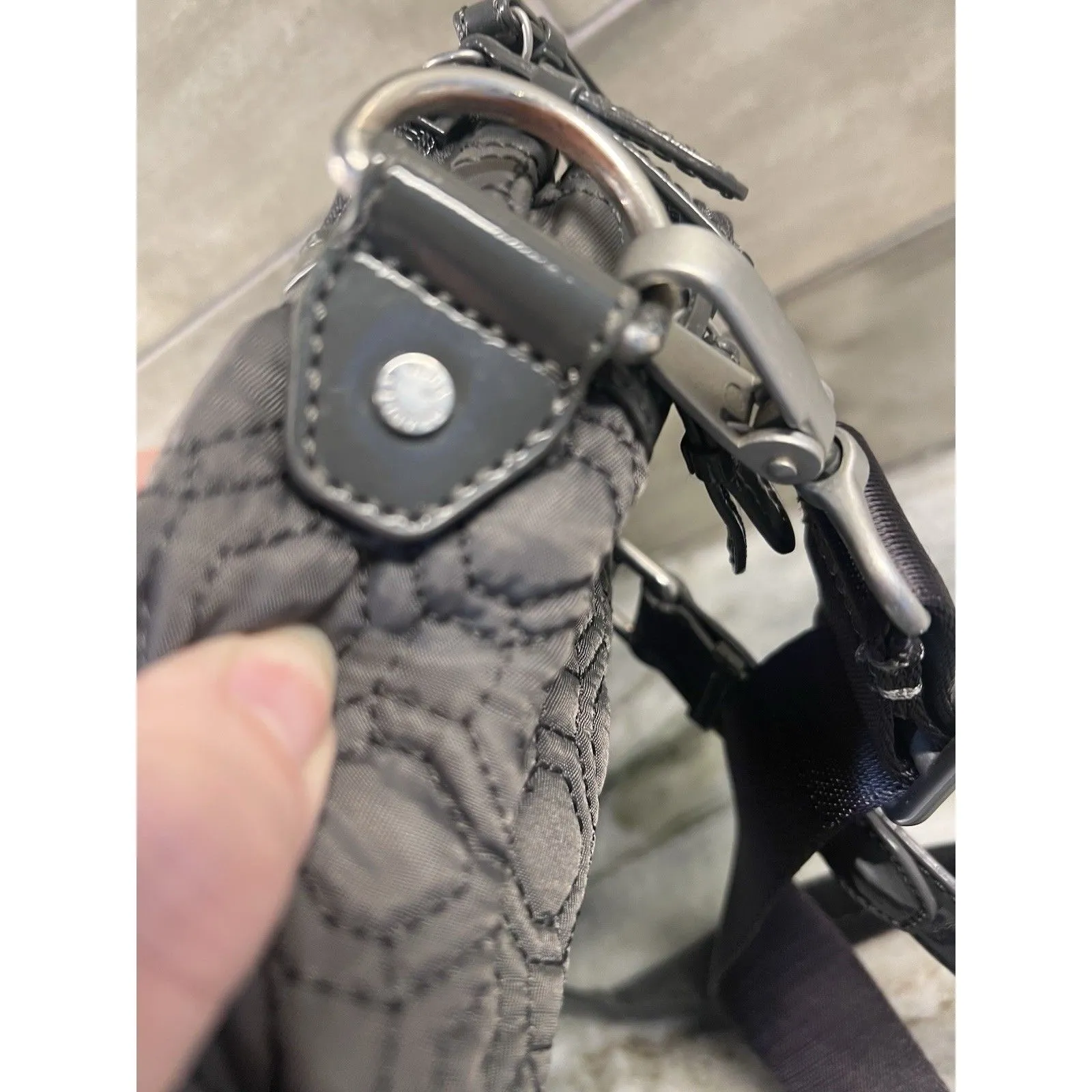 Vera Bradley Large Tote in Performance Twill Tranquil Gray Laptop Bag Womens Bag - Image 7