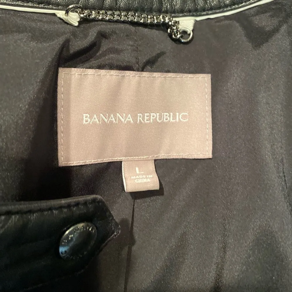 #700 BANANA REPUBLIC Lamb Leather Jacket - Image 5