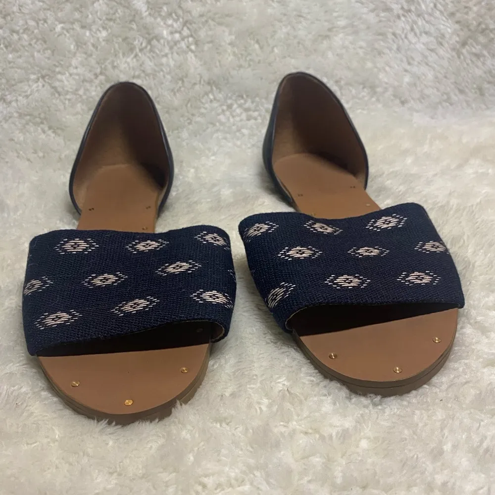 Madewell  Thea Sandal Diamond Stitch Blue Size 7 - Image 5