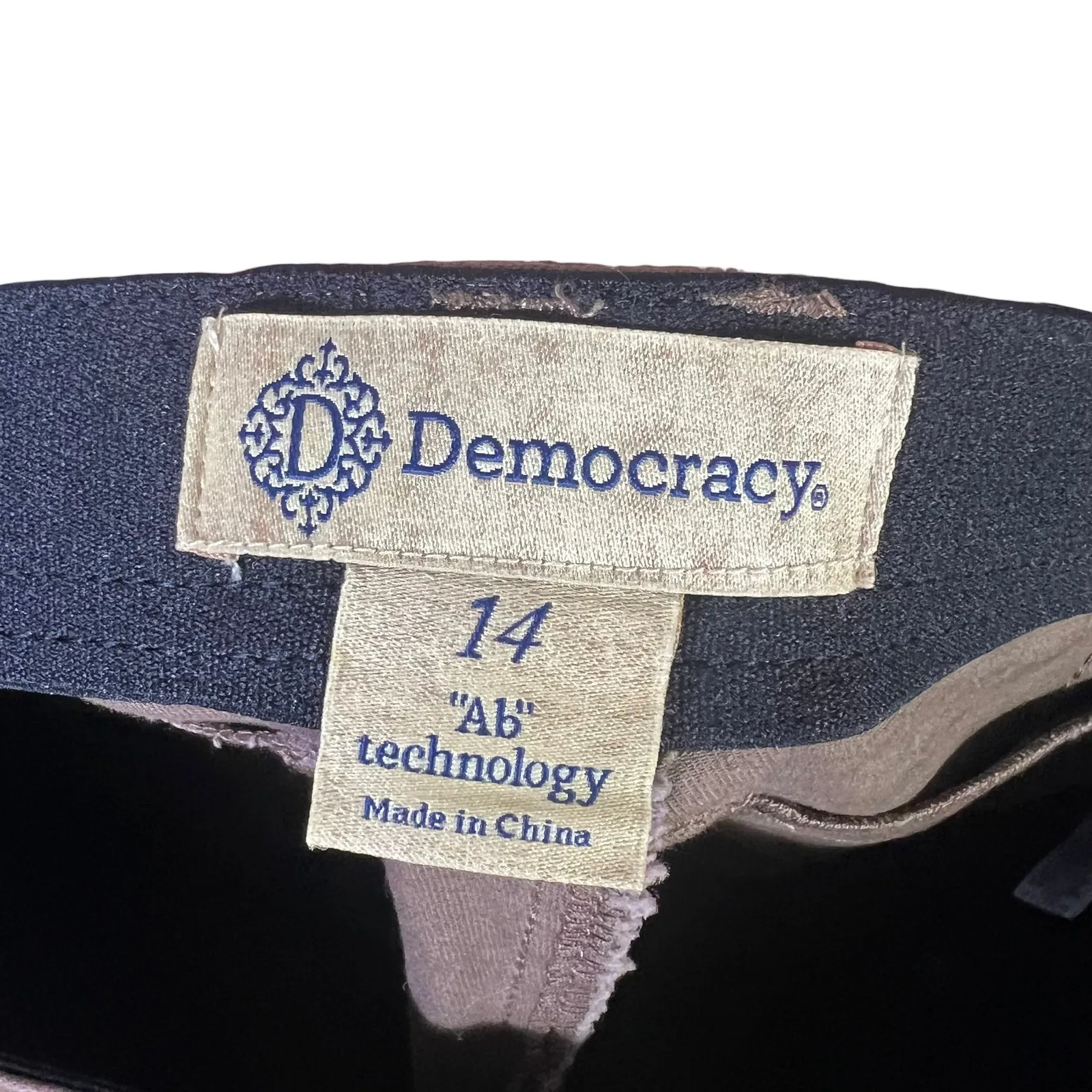 Democracy Womens Brown Cargo Pants "Ab" Technology Size 14 - Image 4