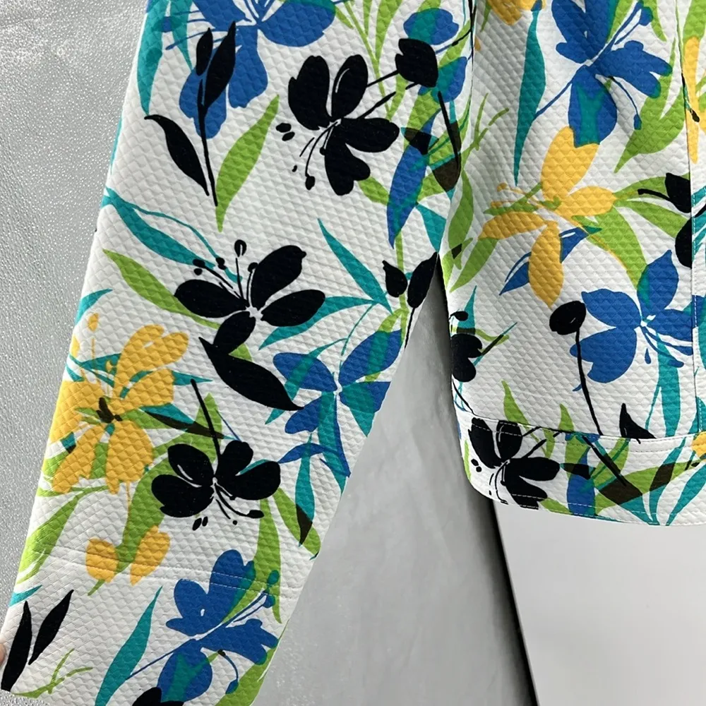 Requirements plus size floral jacket shirt lightweight office casual workwear - Image 7