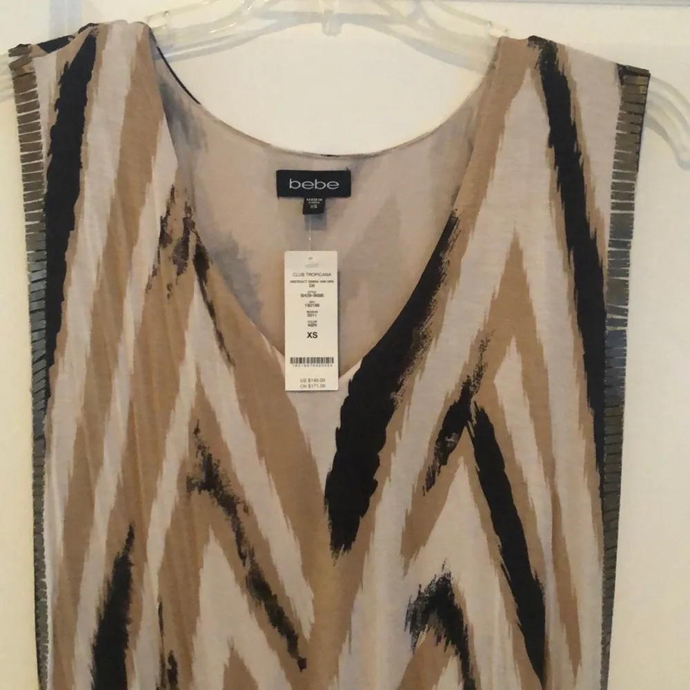 Bebe abstract zebra print dress - Image 7