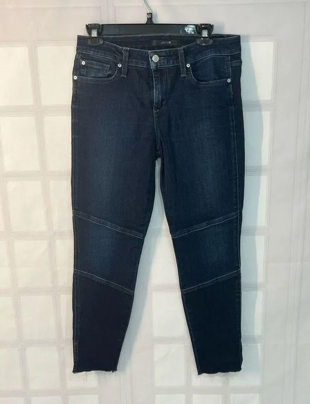 Joe's Jeans Dark Blue Raw Hem Marcie Flawless The Phoenix Ankle Jeans Size 28 - Image 2