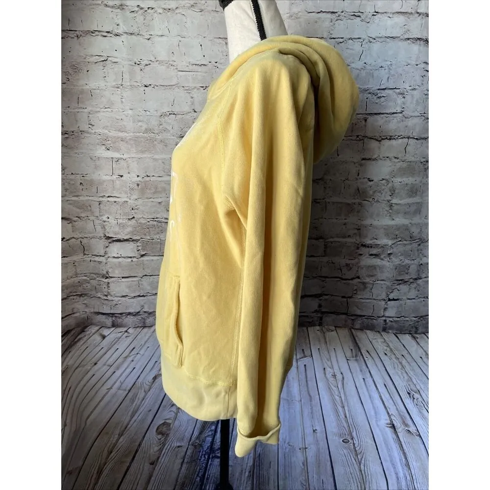 Vtg American Eagle Outfitters Womens M‎ Mustard Hoodie Pullover NY Cozy Fall - Image 3