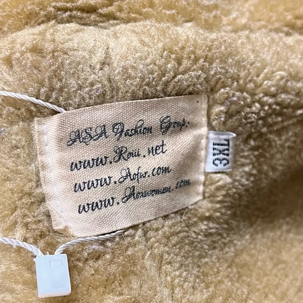 Penny Lane Coat Denim Jacket Parka w/Faux Fur Trim Y2K XL 1X 2X 3X 3XL Brown - Image 8