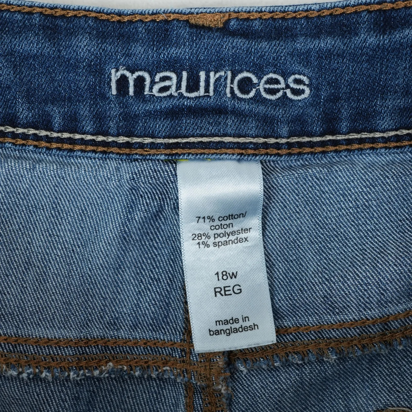 Maurices Jeans Womens 18W (38x29) Blue Stretch Bootcut Denim High Rise Y2K - Image 6