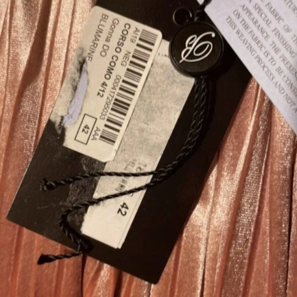 Blumarine Velvet and Lace blush pink maxi skirt size 6 - Image 9