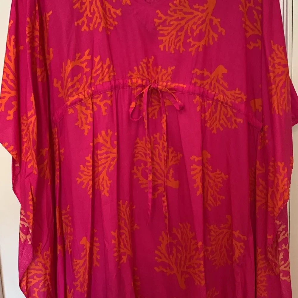 ESCAPADA BLOUSE/COVERUP Coral Print - Image 3