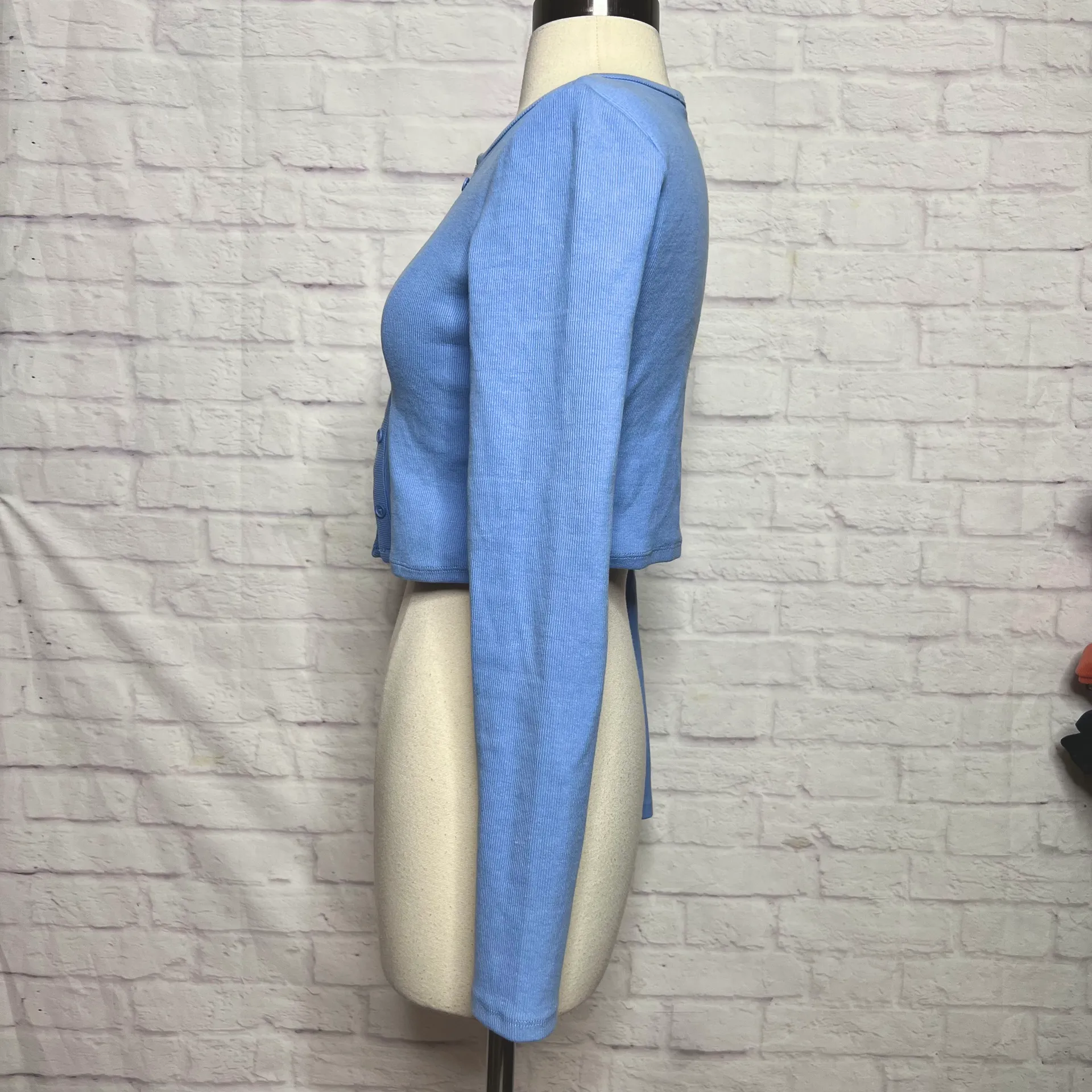 Rib Knit Fitted Sweater - Image 4