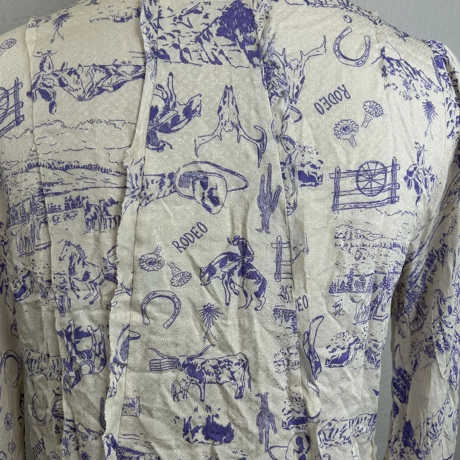 Free People Intimately Everything's Rosy Bodysuit Western Purple Print Rodeo XS - Image 8