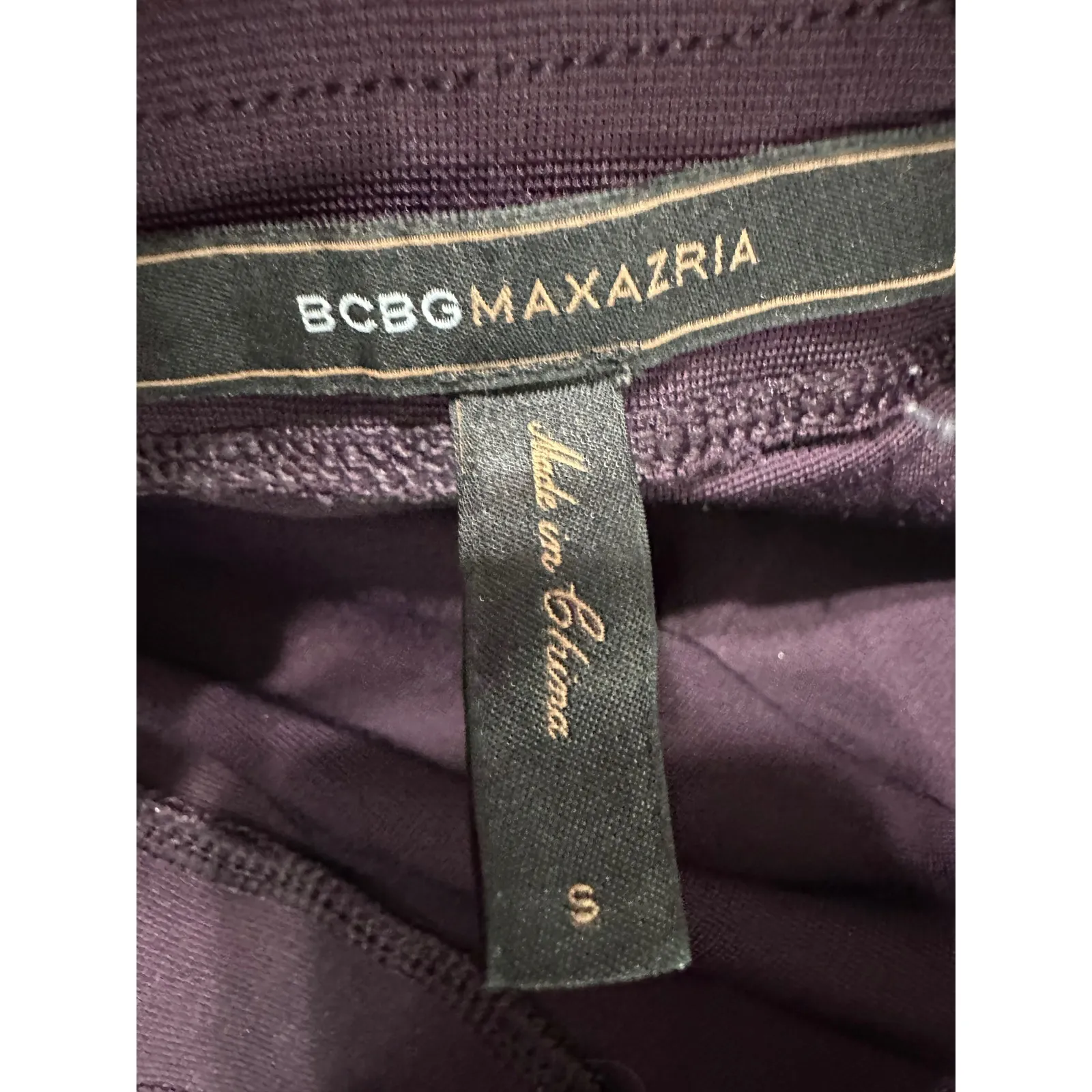 BCBGMAXAZRIA Ribbed Knit Pencil Skirt Purple Size S - Image 4