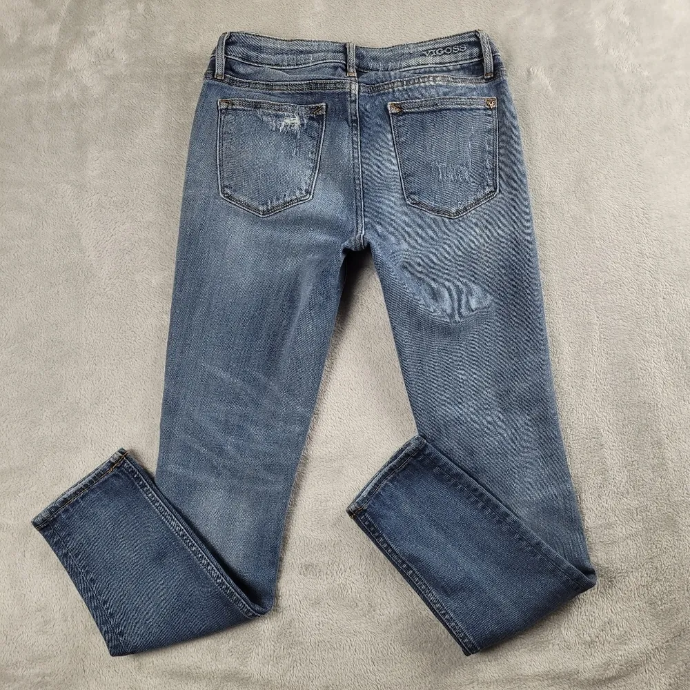 Vigoss Women's Jeans 27 Jagger Skinny Blue Denim Distressed - Image 7