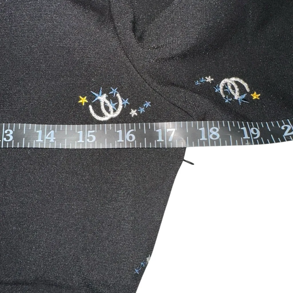 Maje Riwest Horse Shoe Embroidered Black Long Sleeve Mini Dress 3 US LARGE - Image 8