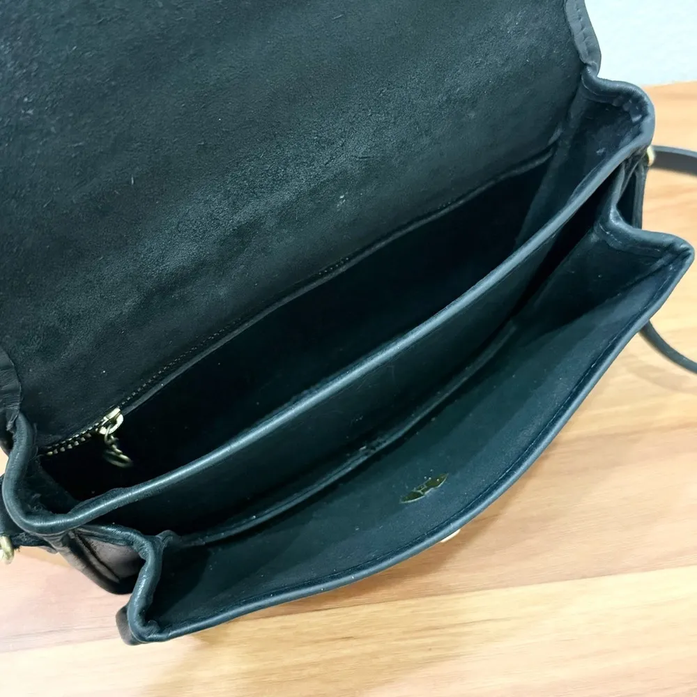 Vintage COACH 9850 Compartment Bag Black Glove Tanned Cowhide Leather Crossbody - Image 8