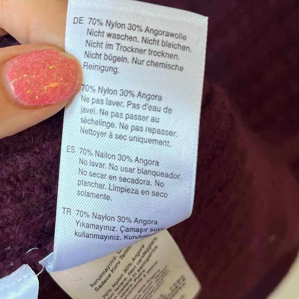 DKNY Pullover chunky cable knit sweater purple size small - Image 8