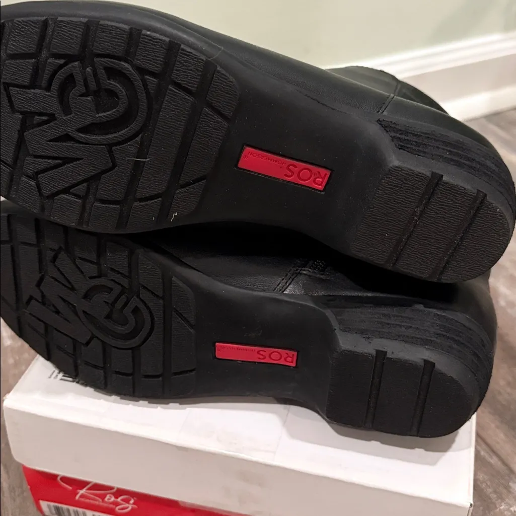 NEW Walking Cradles Ros Hommerson Ezra Genuine Leather Ankle Boot Size 8W Black - Image 7