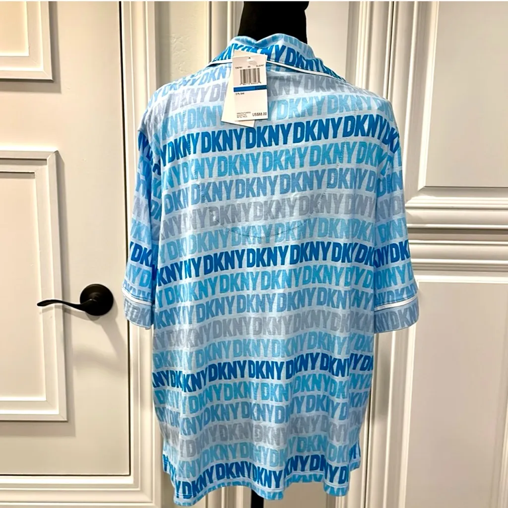 DKNY Light Blue Logo Lounge Pajama Set - Image 4