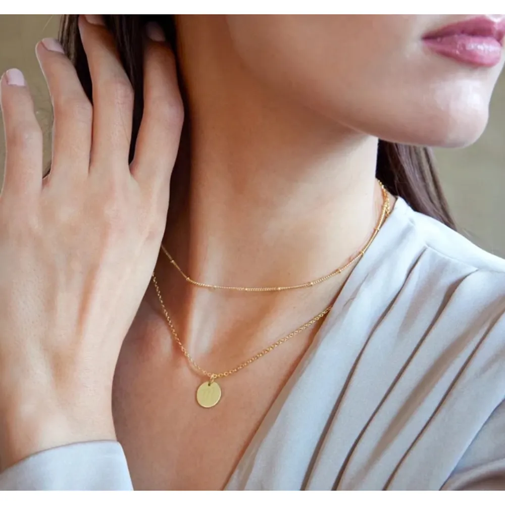 Layered‎ Coin Necklace | Yellow Gold Plated Sterling Silver - Image 9