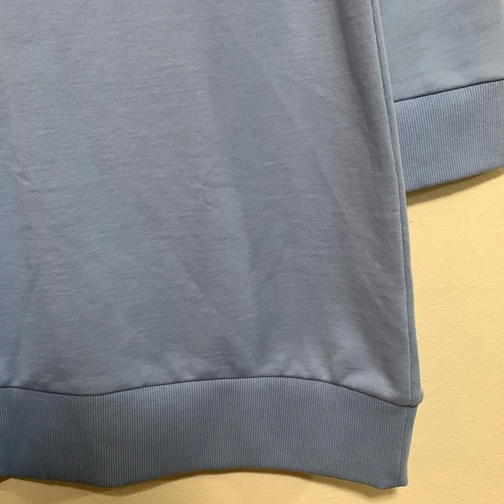 STS Sail to Sable hydrangea light blue stripe sweatshirt dress woman MEDIUM - Image 4