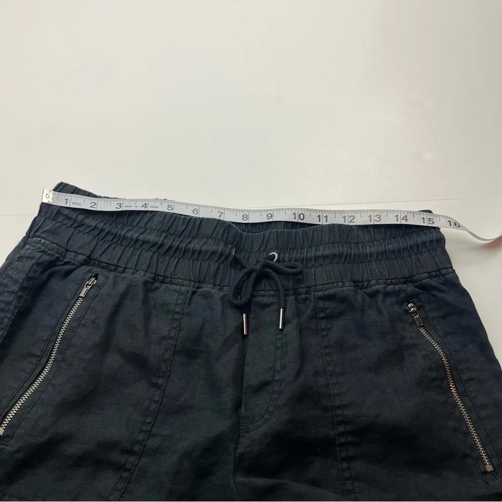 Athleta Cabo Linen Jogger Womens Size 10 Tall Black Style#‎ 530642 Coastal Pant - Image 8