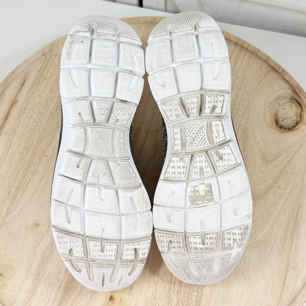 Skechers Summits Quick Getaway Slip On Sneakers Heathered Black Grey 9.5 Wide - Image 7