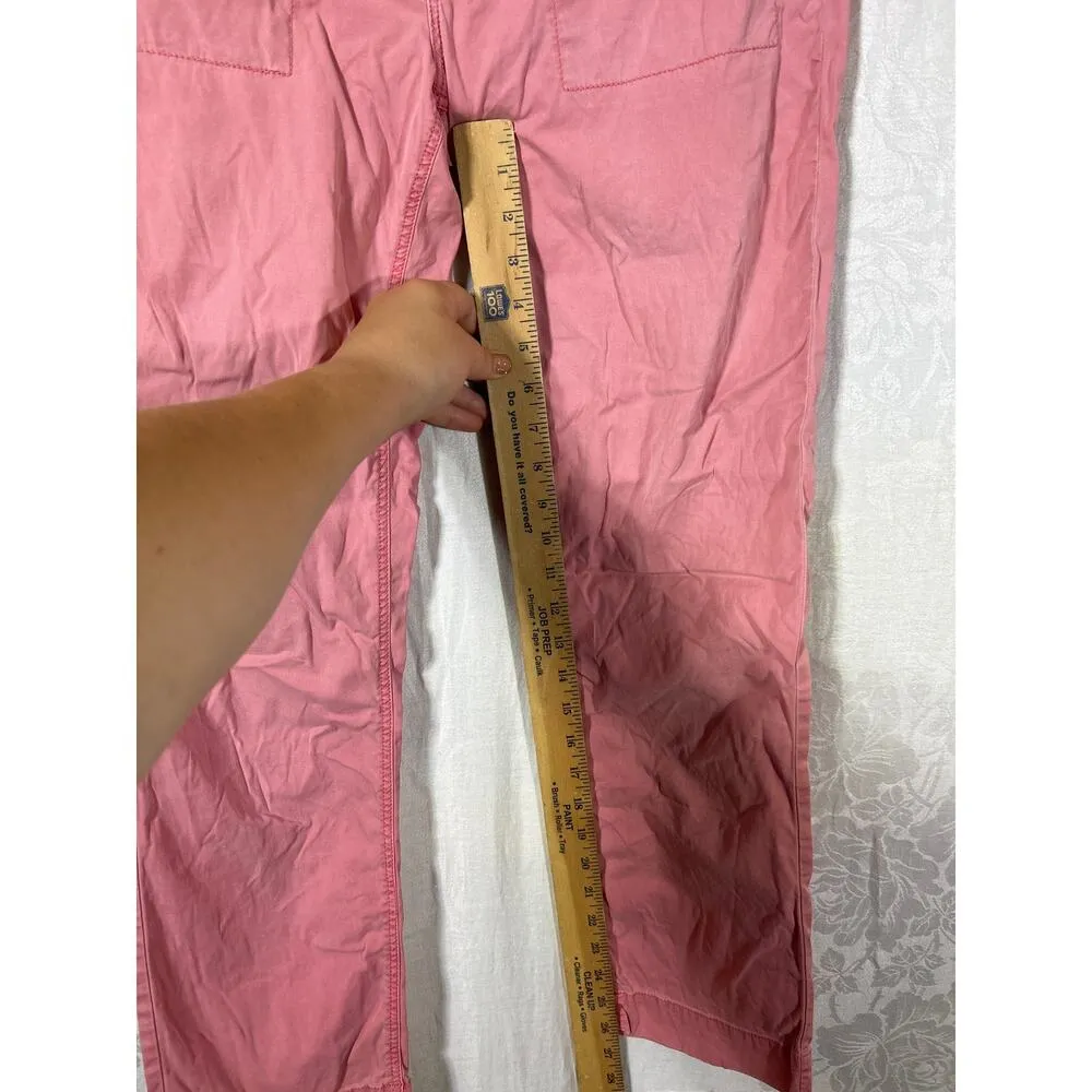 HeiHei Pants 12 Salmon Pink Patch Pockets Braiding Detail Anthropologie Stretch - Image 8