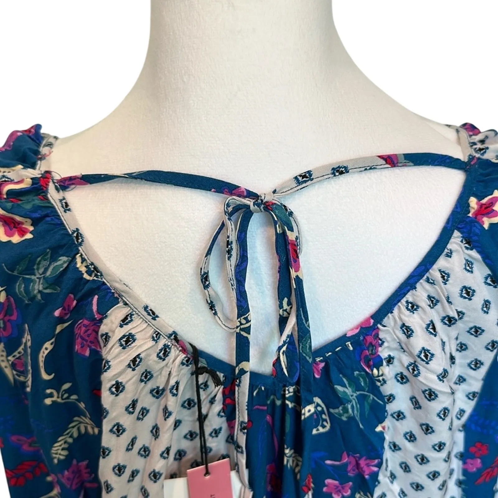 ANDREE BY UNIT Mixed Paisley Print Tie Back Blouse - Image 7