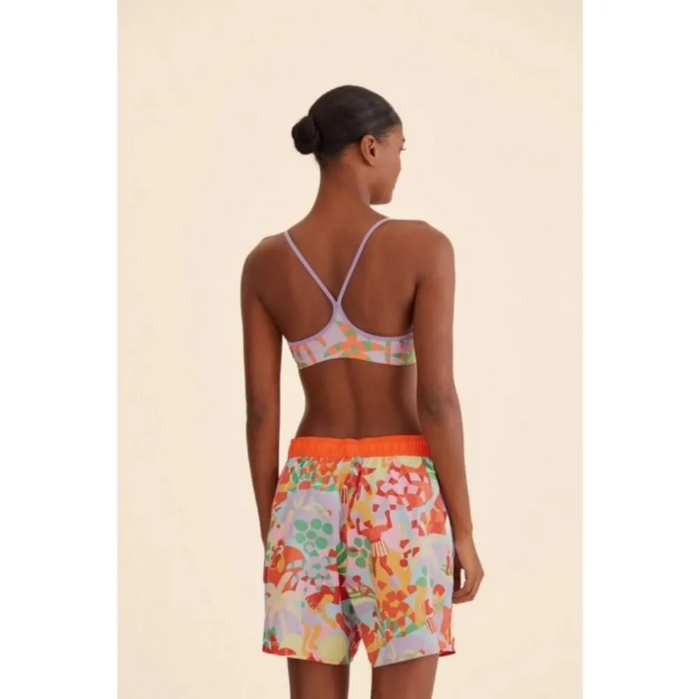 💕ADIDAS x FARM RIO💕 Unitefit Shorts ~ Red Tropical Beach Print Medium M NWT - Image 3