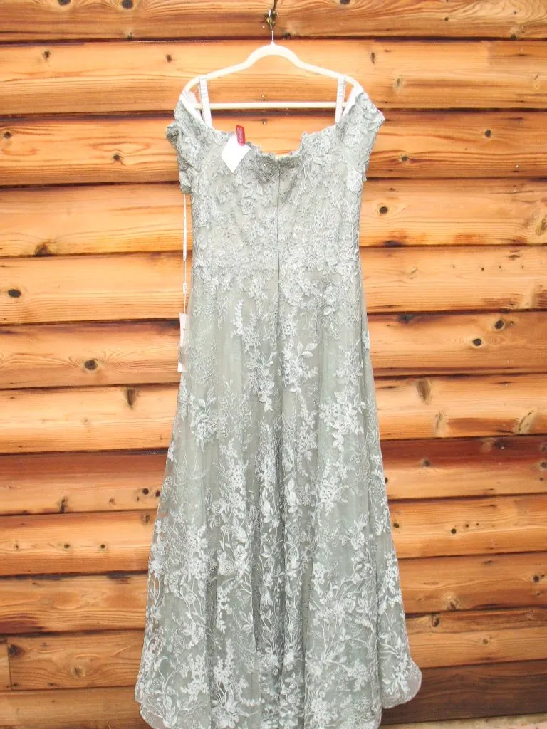LARA Off the Shoulder A Line Gown Dress Green Size 16 - Image 9