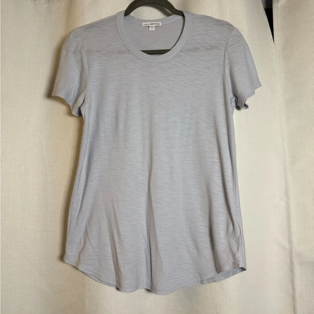Standard James Perse Slub Cotton Jersey Light Blue T-Shirt 2 - Image 4