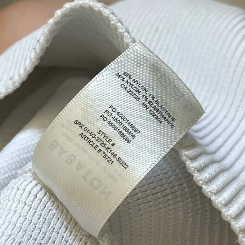 Babaton One Shoulder Crop Tank sculpt knit womens White (xsmall) going out party - Image 5