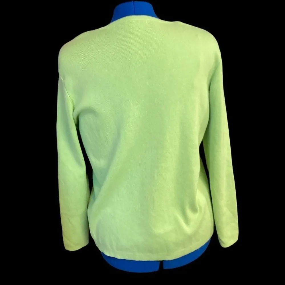 HAMPSHIRE STUDIO Women’s Green Sweater Shrug Cardigan Size XL‎ Green - Image 11