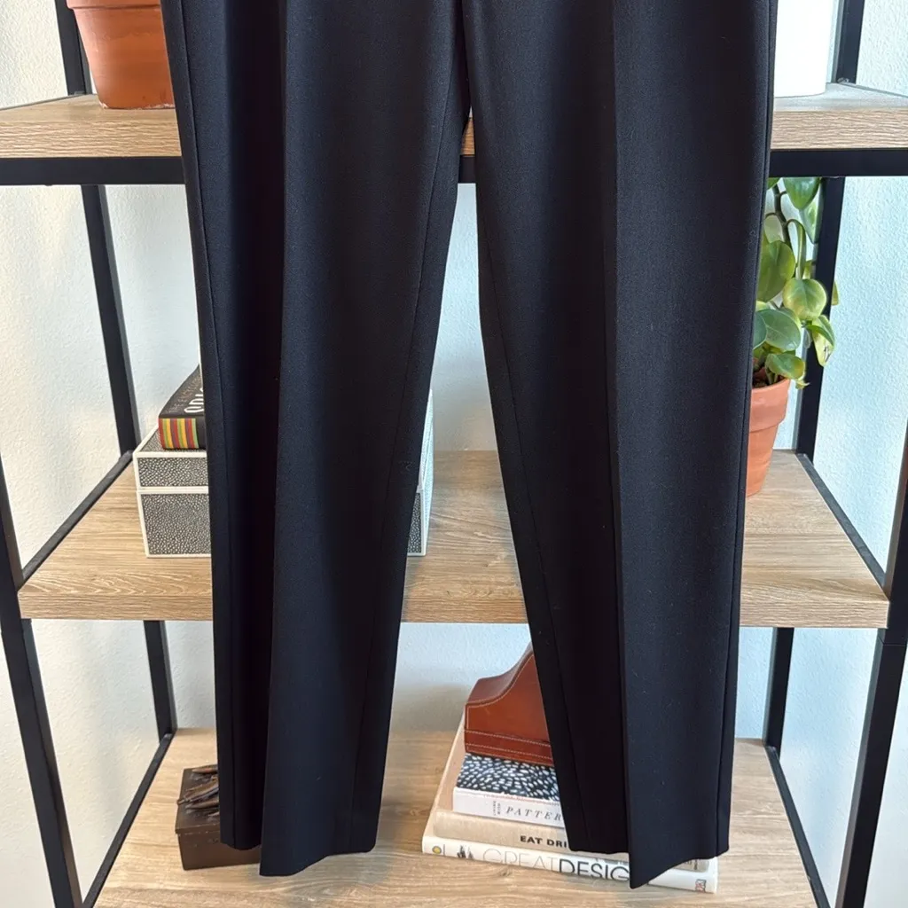 Talbots Mid-Rise Heritage Signature Black Woven Career Dress Pant Trouser, 4 - Image 3