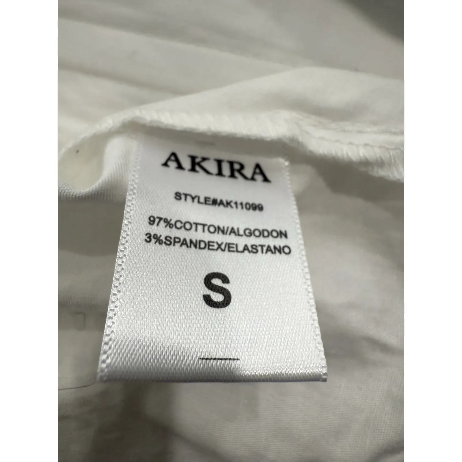 Akira Cotton Blend white Zip At the Back size small Corset - Image 5