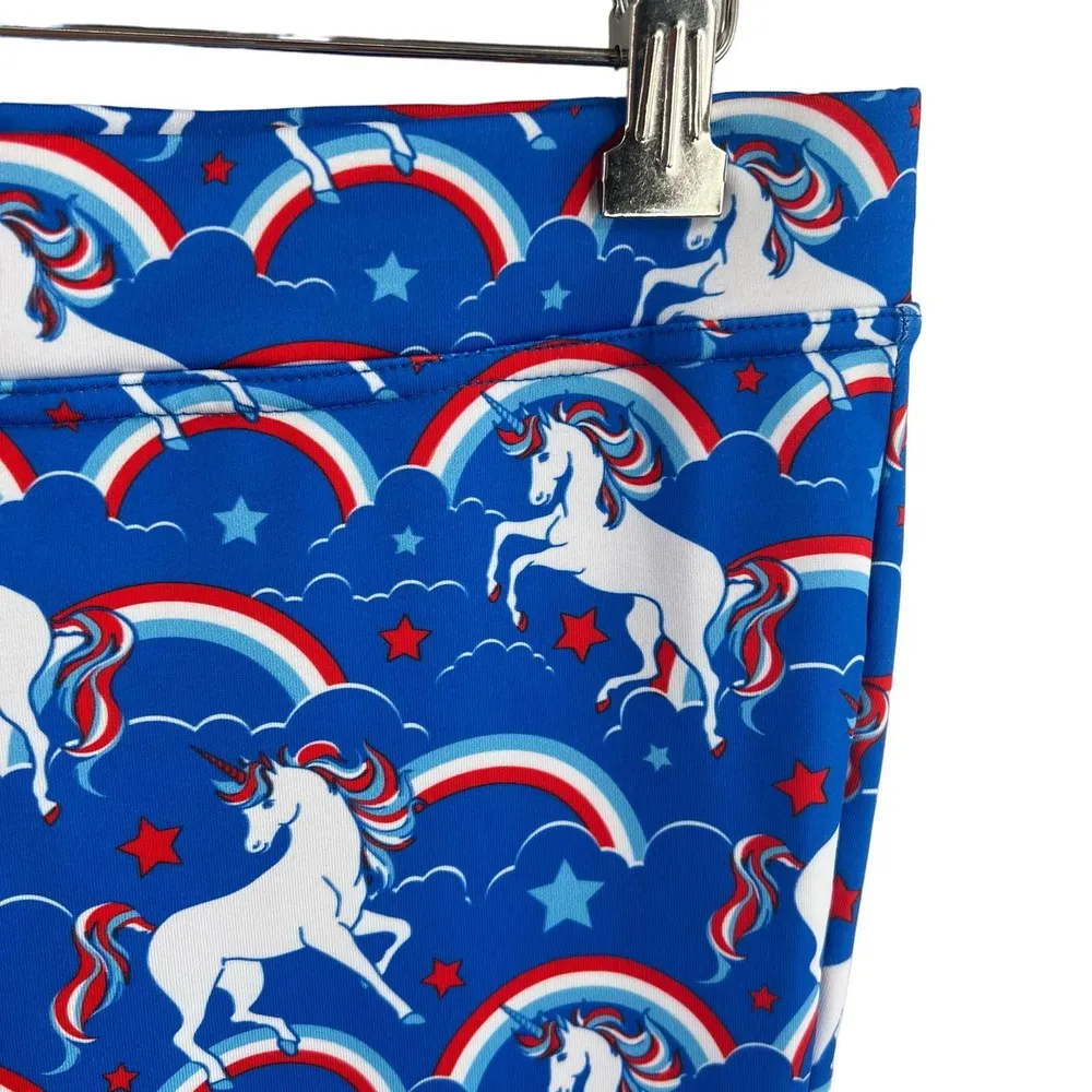 Tipsy Elves Unicorn Rainbow Legging Size Large - Image 2