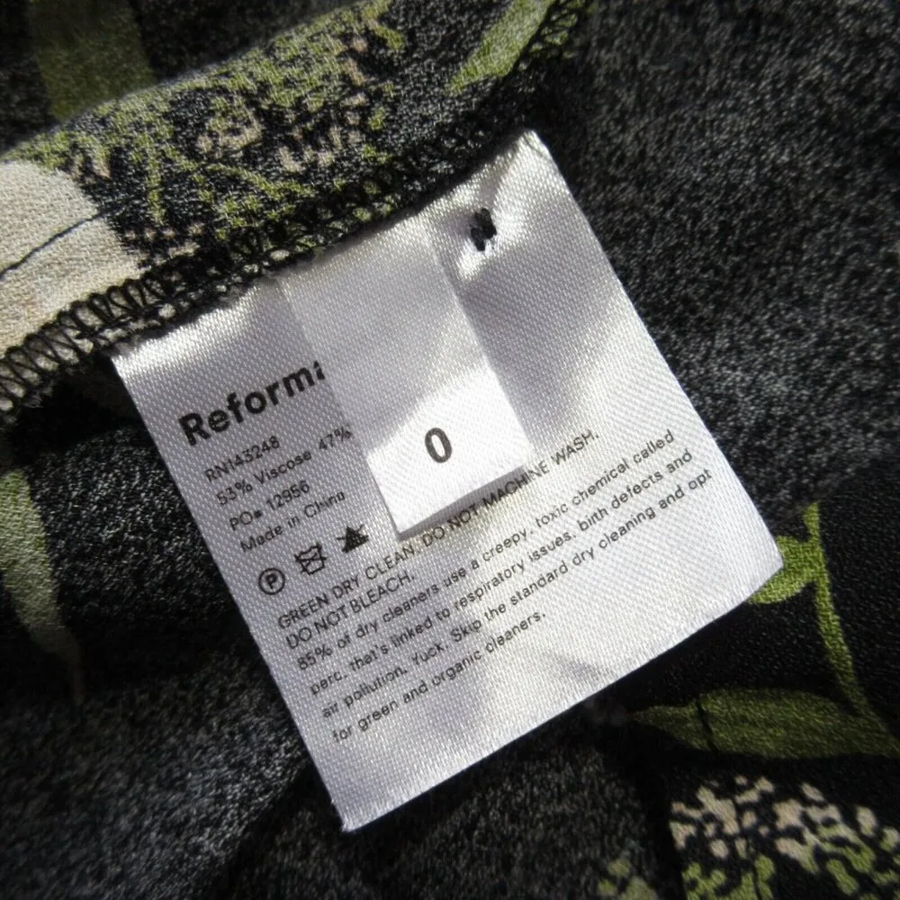 NWT Reformation Gavin in Anastasia Floral Print Cutout Back Midi Dress 0 - Image 3