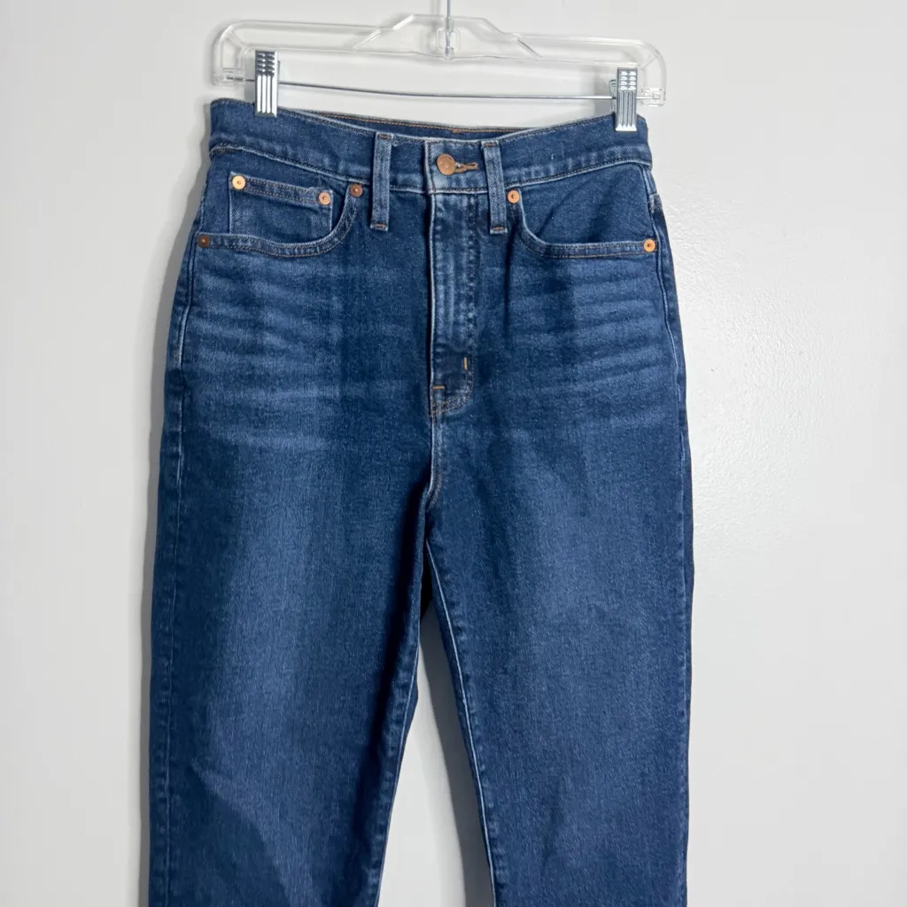 Madewell The Momjean Hoover Wash NG362 Size 27 High Rise Tapered Rigid Stretch - Image 7