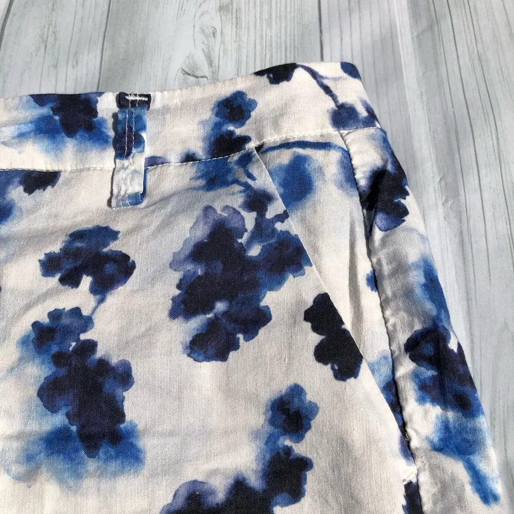 Linen Blend Printed Shorts 28 - Image 2