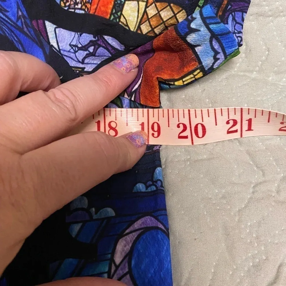 MinkPink Disney Ever After Stained Glass Short Dress Size Small Beauty & Beast - Image 5