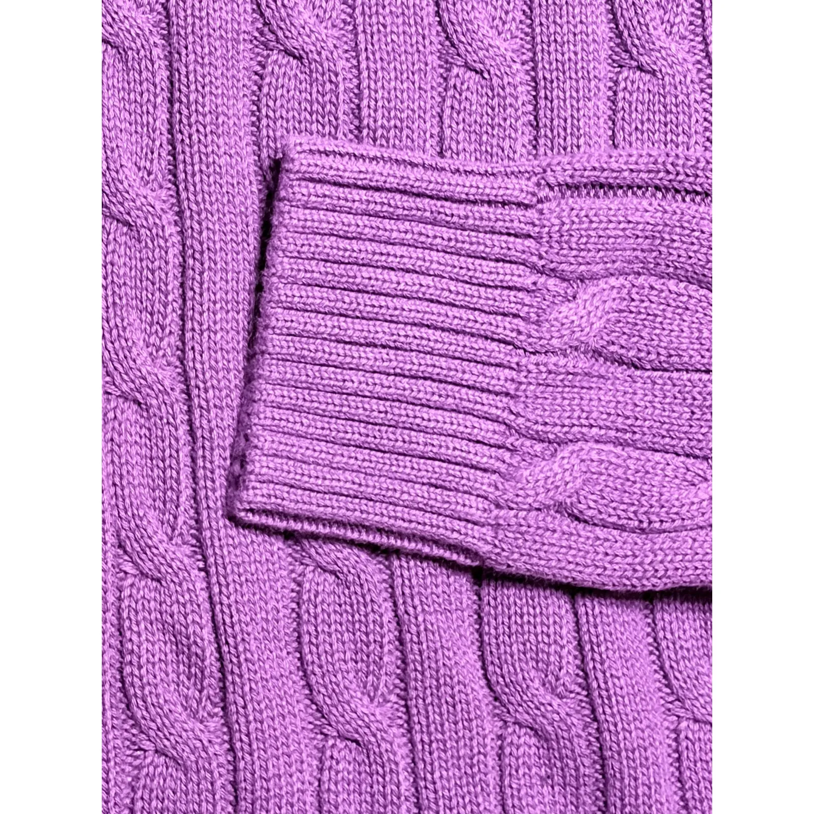 Piombo Purple Cable Knit V - Image 6
