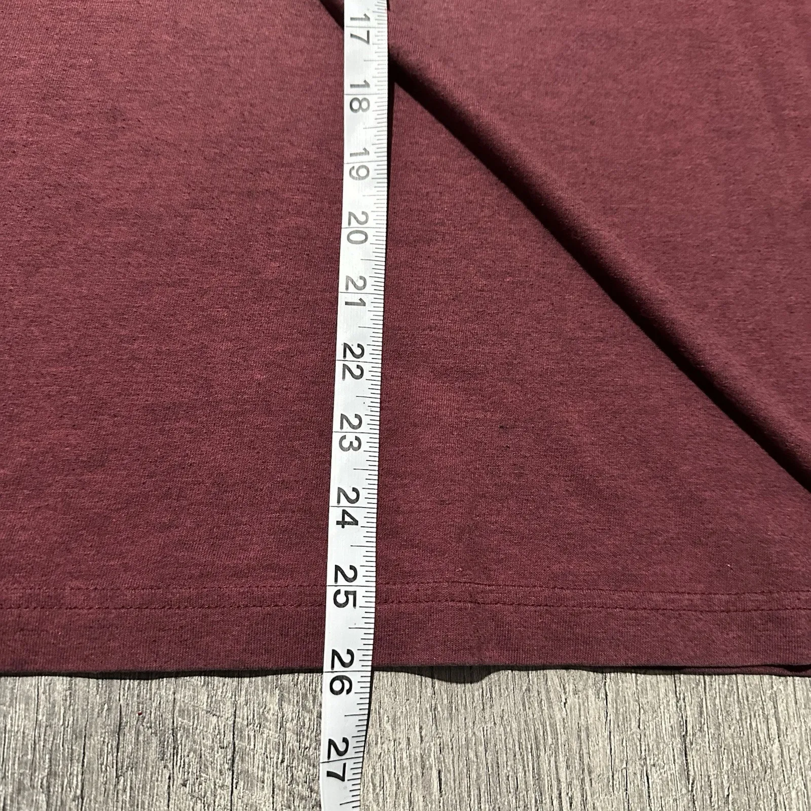 Women’s Tommy Hilfiger Red Navy T-Shirt Top medium cotton logo burgundy simple - Image 4