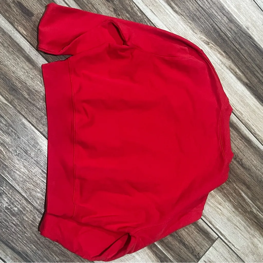 frame denim Frame red cropped pullover sweatshirt - Image 2