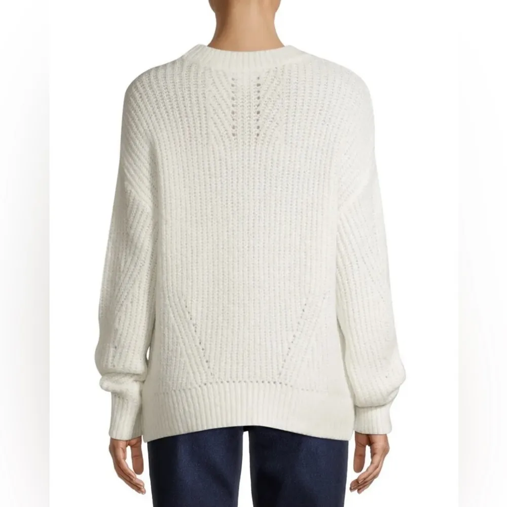 Time and Tru Long Sleeve Pullover Drop Shoulder Sweater - Image 2