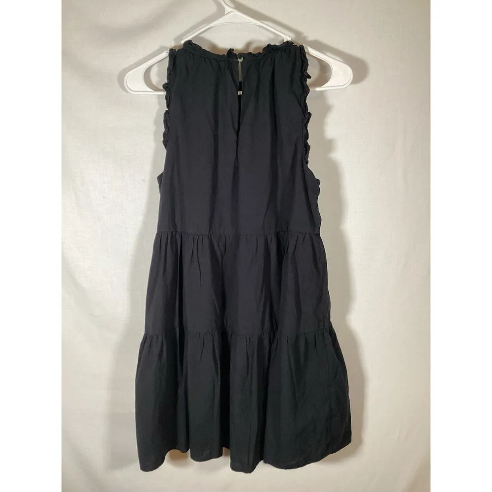 COPPER KEY Black Sleeveless Tiered Dress Ruffled Womens Small - Image 3