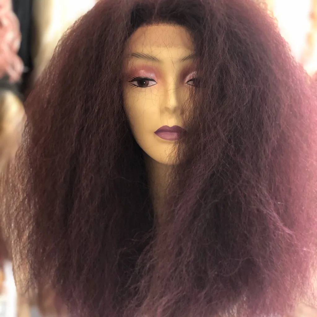 BIG HAIR DONT CARE WIG WINE BURGUNDY - Image 8
