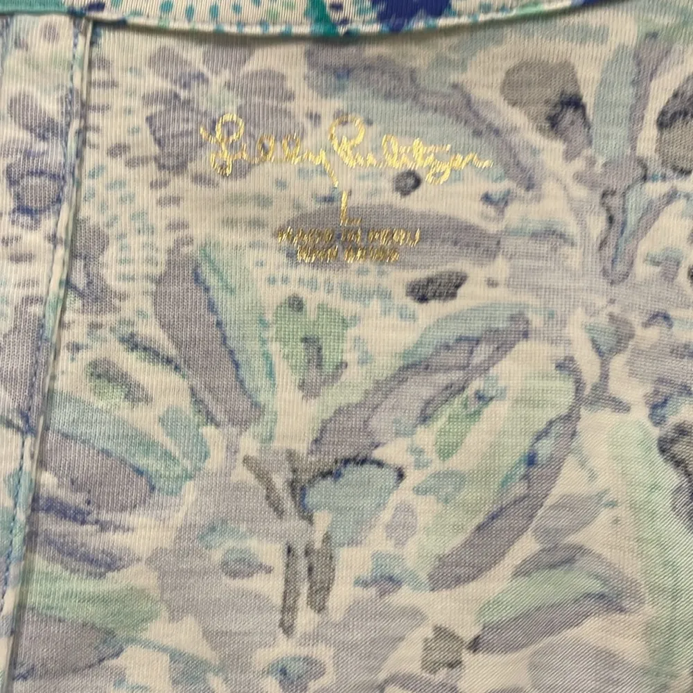 Lilly Pulitzer Carlile Dress Iris Blue High Maintenance Print Size Large - Image 8