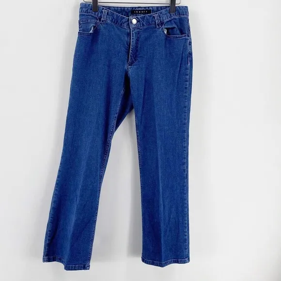 THEORY Blue Medium Wash Cropped Jeans - Image 2