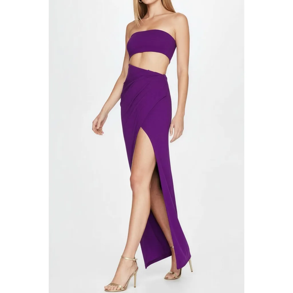 LOVERS + FRIENDS Montrose Strapless Cut-Out Maxi Dress, Purple, Large - Image 2